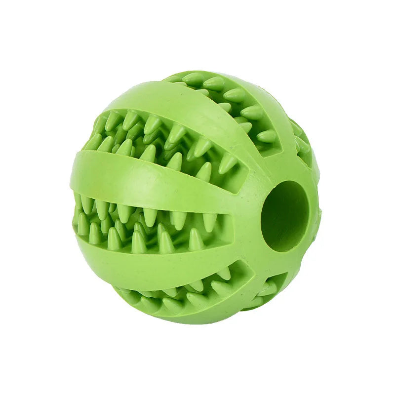 Pelota de juguete para perros, pelotas de goma interactivas, juguetes para masticar para cachorros, pelota para limpiar dientes de mascotas, comedero para gatos, pelotas de silicona para comer.