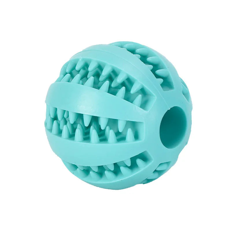 Pelota de juguete para perros, pelotas de goma interactivas, juguetes para masticar para cachorros, pelota para limpiar dientes de mascotas, comedero para gatos, pelotas de silicona para comer.