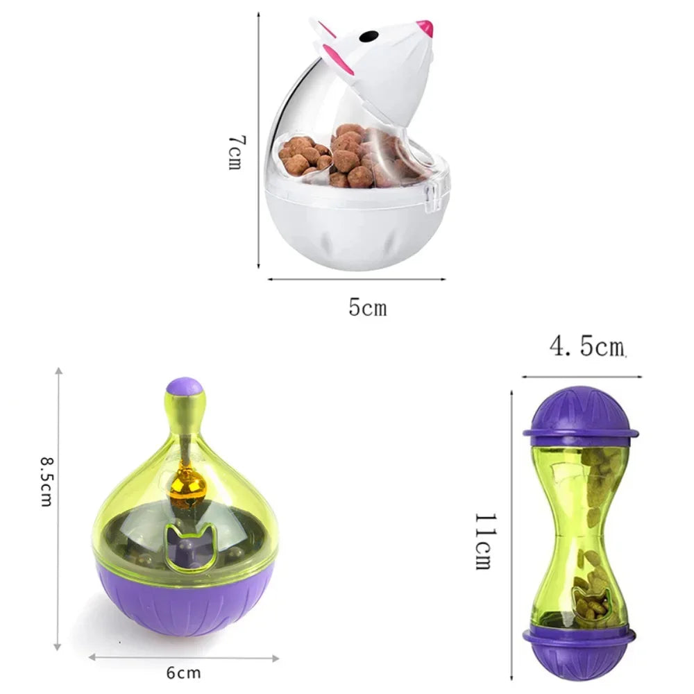 Juguete Interactivo Dispensador de Comida para Gatos y Perros - Pelota Tumbler Anti-Estrés