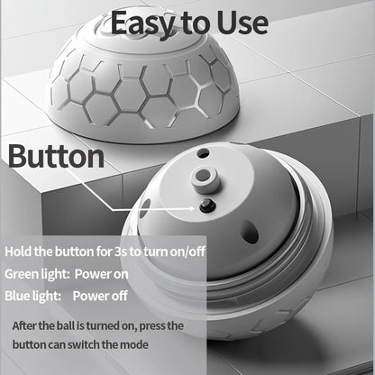 Pelota de juguete inteligente para perros, electrónica, interactiva, con USB, automática, con rebote y luces RGB, ideal para cachorros y gatos.