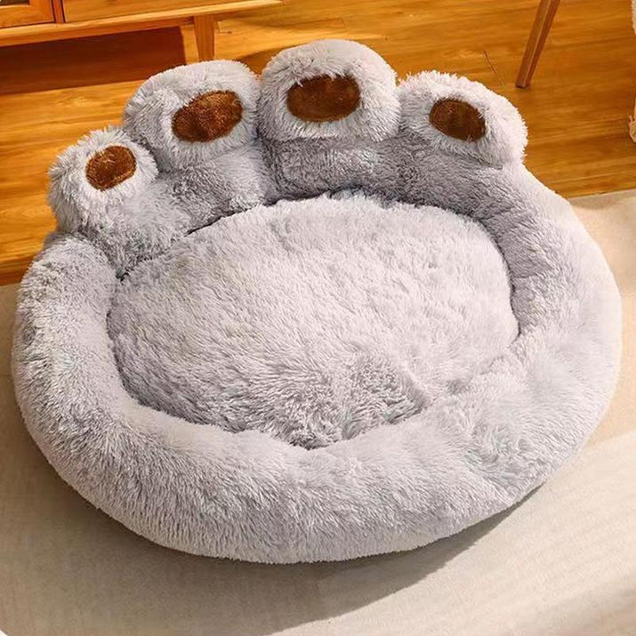 Cat Cartoon Bear Paw Design Pet Bed, Soft Plush Pet Nest for Daily Use, Spring Warm Pet Bed for Dog & Cat