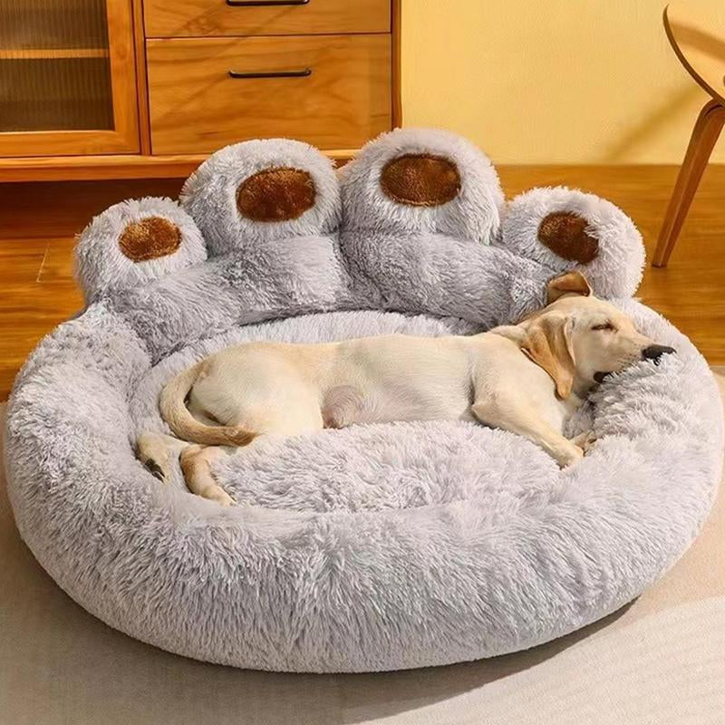 Cat Cartoon Bear Paw Design Pet Bed, Soft Plush Pet Nest for Daily Use, Spring Warm Pet Bed for Dog & Cat