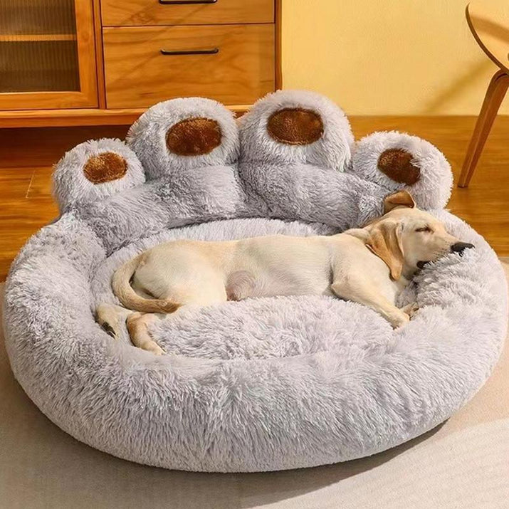 Cat Cartoon Bear Paw Design Pet Bed, Soft Plush Pet Nest for Daily Use, Spring Warm Pet Bed for Dog & Cat
