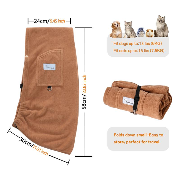 Yunpawpet Large Pet Sling Carrier - Handsfree Cat Sling Carrier Pouch for Chinchillas, Hedgehogs, Puppies, Sugar Gliders, Guinea Pigs, Rabbits, Kittens Etc.