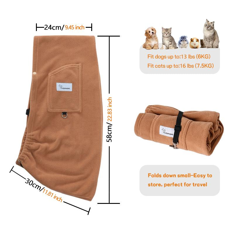 Yunpawpet Large Pet Sling Carrier - Handsfree Cat Sling Carrier Pouch for Chinchillas, Hedgehogs, Puppies, Sugar Gliders, Guinea Pigs, Rabbits, Kittens Etc.