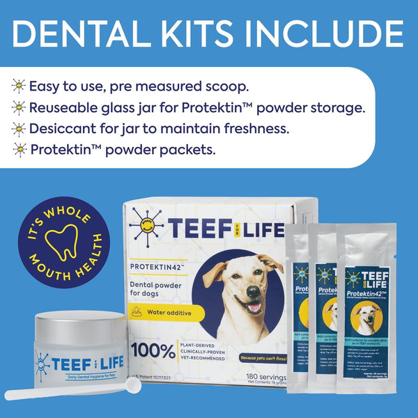 TEEF for Life - Protektin42™ - Kit: Prebiotic Dental Powder for Dogs