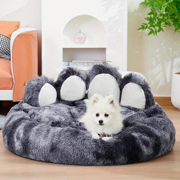 Cat Cartoon Bear Paw Design Pet Bed, Soft Plush Pet Nest for Daily Use, Spring Warm Pet Bed for Dog & Cat