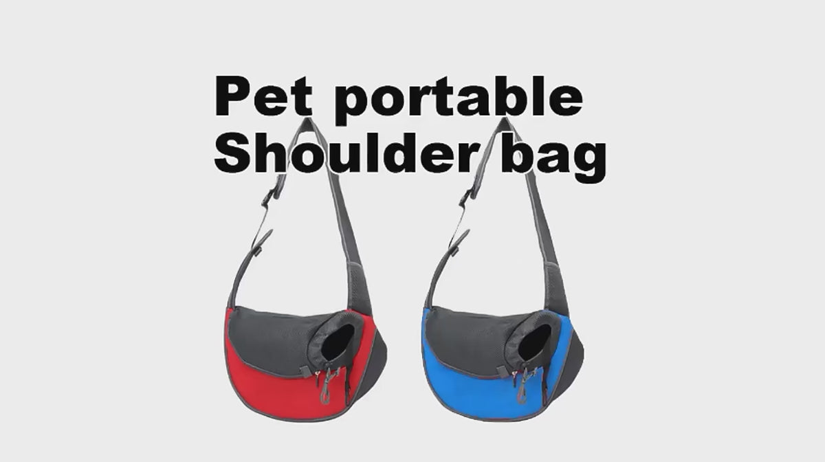 Bolso de hombro de malla Oxford para mascotas, cómoda para viaje al aire libre, S/L